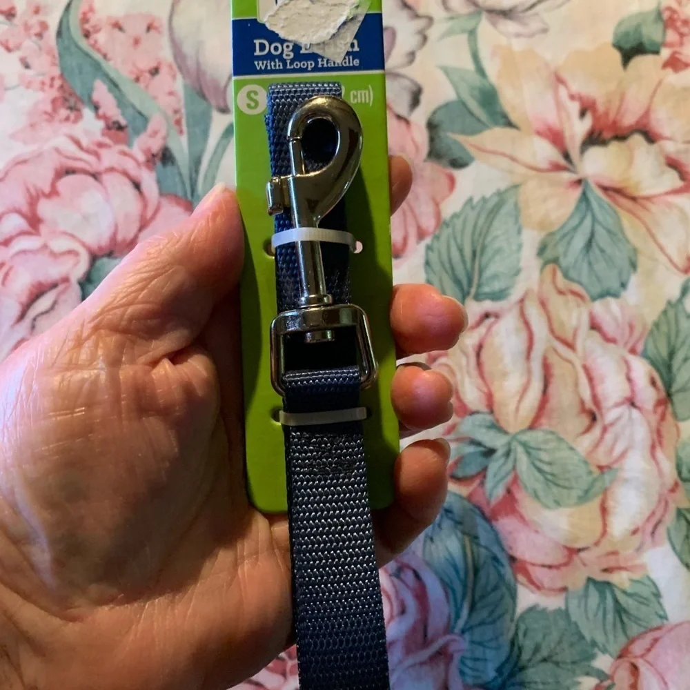 Blue Dog Leash with Loop Handle S 48”inches